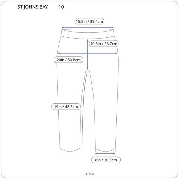St John's Bay Secretly Slender Capri Pants Violet Purple Mid Rise 10 - Picture 3 of 11